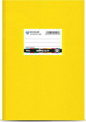 Salko Paper Τετράδιο Εκθέσεων Β5 50 Φύλλων Ex-Color Κίτρινο