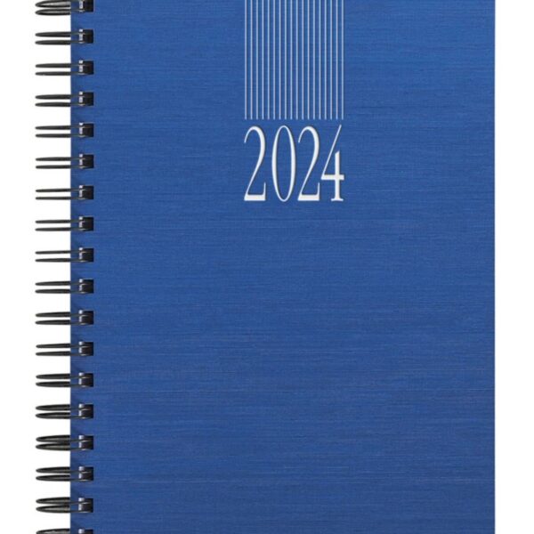 Ημερολόγιο Ημερήσιο Σπιράλ 2024 Indiana 16.6x24cm Μπλε