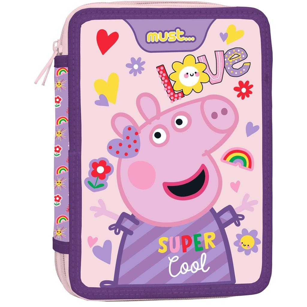 ΣΧΟΛΙΚΗ ΚΑΣΕΤΙΝΑ ΔΙΠΛΗ ΓΕΜΑΤΗ PEPPA PIG SUPER COOL MUST